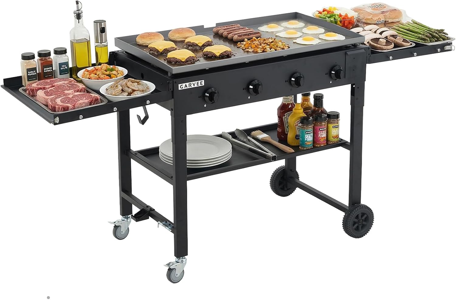 Camping Cooking Flat Top - เตาปิ้งย่างแบบแบน Tacleekii ขนาด 36 นิ้ว, เตาปิ้งย่างแก๊สโพรเพนแบบ