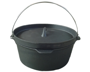 Quality Camping Cooking Set - ชุดเครื่องครัวแคมป์ปิ้งวินเทจคุณภาพสูง 4 ชิ้น ทำจากเหล็กหล่อ พร้อมหม้อดัตช์โอเว่นและขาตั้งสำหรับทำอาหารกลางแจ้ง ปลอดภัยสำหรับเตาอบ