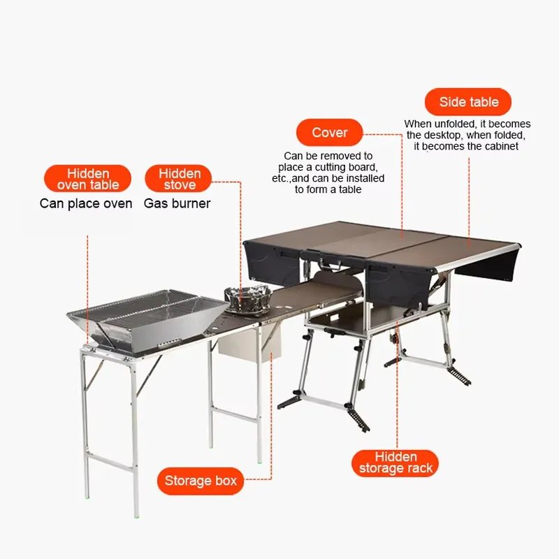 ชุดครัวพับได้คุณภาพสูงสำหรับตั - Quality Camping Cooking Set บทวิจารณ์และราคา