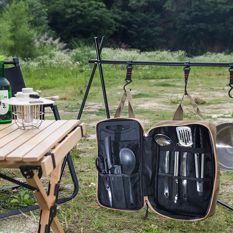 ชุดเครื่องครัวแคมป์ปิ้ง 8 ชิ้น - Camping Cooking Organizer บทวิจารณ์และราคา