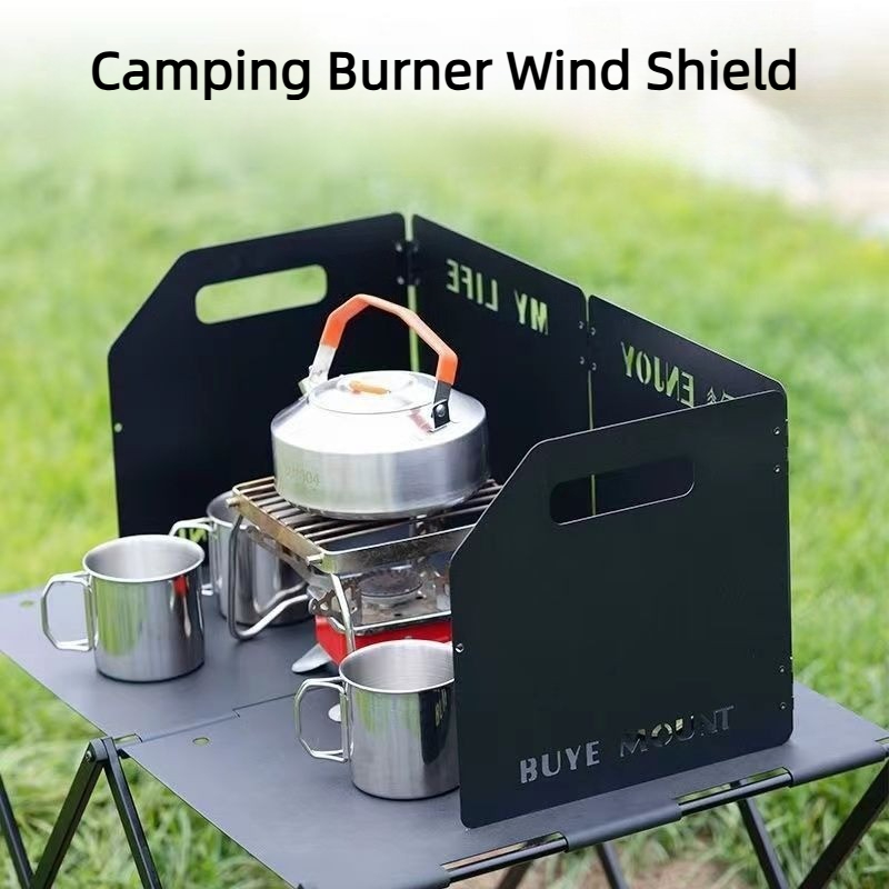 แผ่นบังลมเตาแคมป์ปิ้งแบบพับได้ - Camping Hiking Cooking บทวิจารณ์และราคา