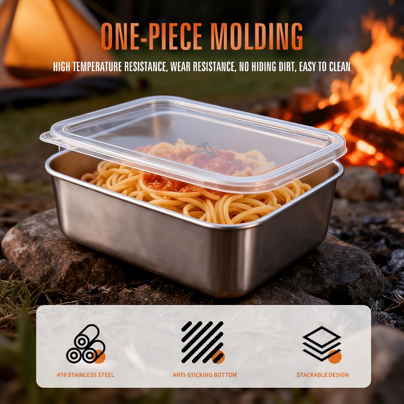 ชุดกล่องใส่อาหารสแตนเลส 5 ชิ้น - Camping Cooking Organizer บทวิจารณ์และราคา