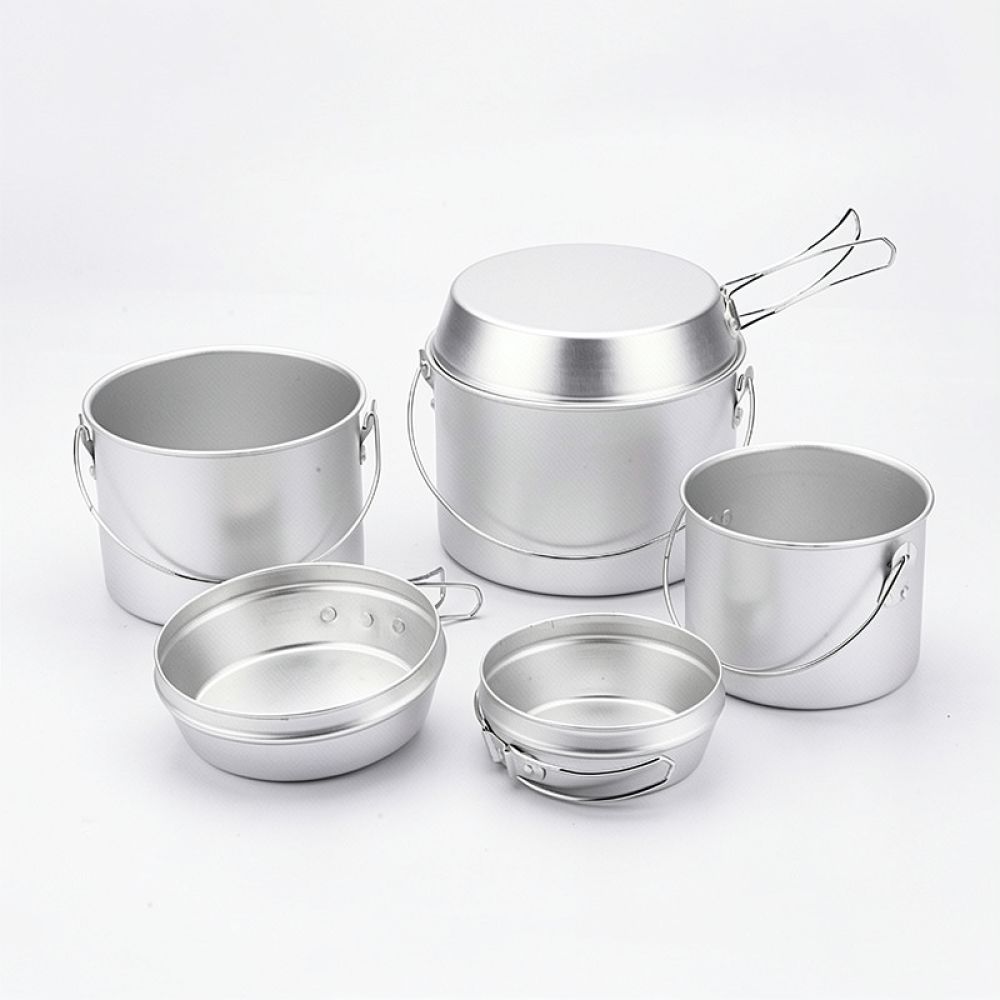 ชุดหม้อแคมป์ปิ้งอะลูมิเนียมแบบ - Camping Cooking Dining Set บทวิจารณ์และราคา