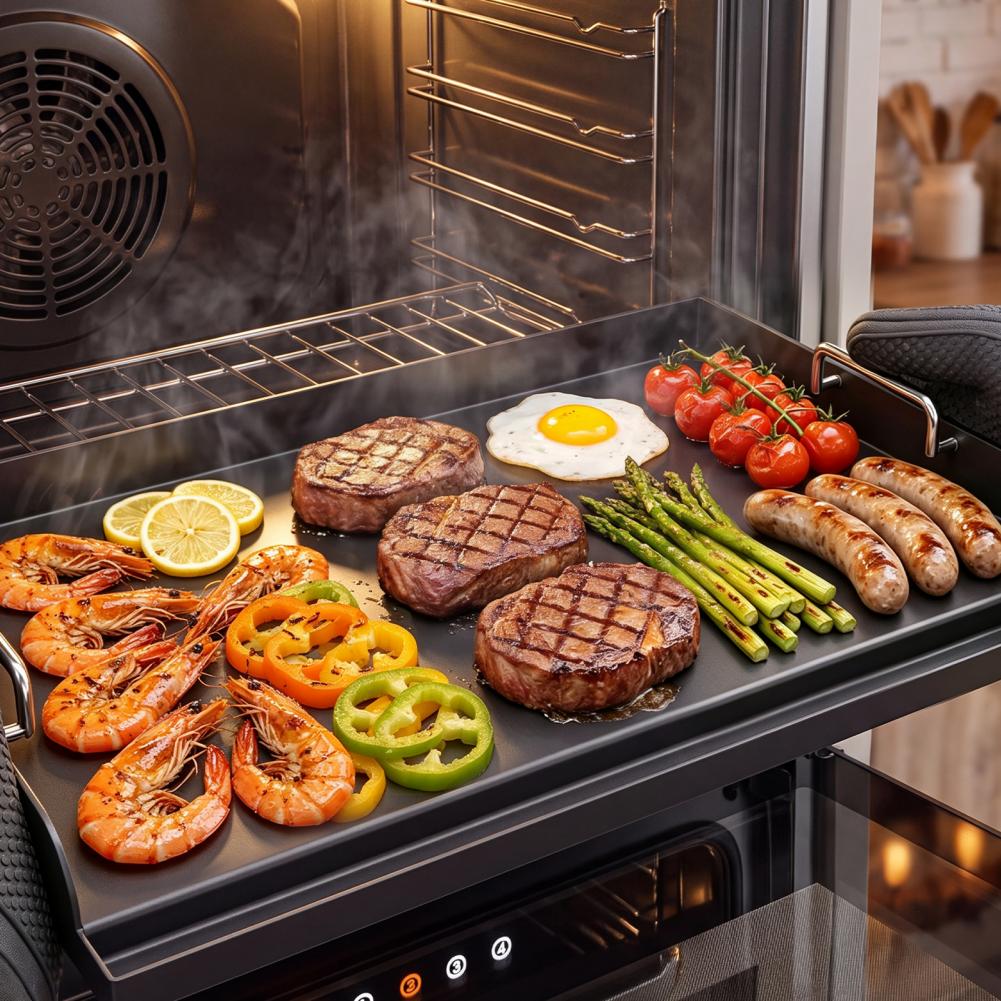กระทะเหล็กหล่อเคลือบกันติด หนา - Camping Cooking Flat Top บทวิจารณ์และราคา
