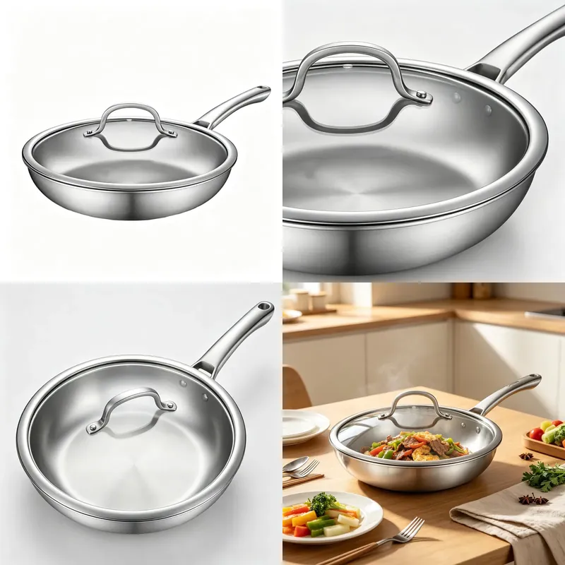 กระทะทอดสแตนเลสสามชั้นขายดี คุ - Quality Camping Cooking Set บทวิจารณ์และราคา