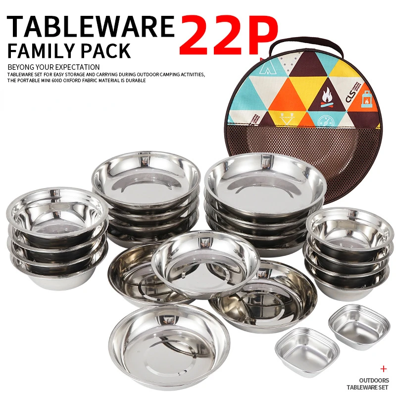 ชุดจานอาหารพกพาสำหรับแคมป์ปิ้ง - Camping Cooking Dining Set บทวิจารณ์และราคา