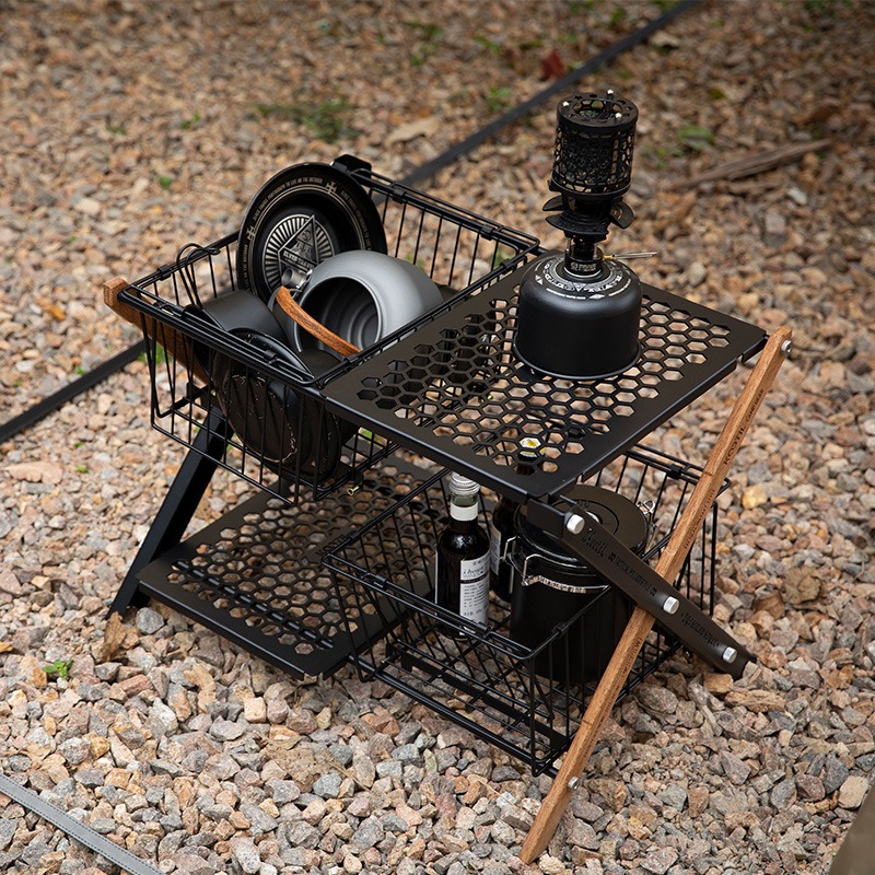 โต๊ะพับแบบพกพาสำหรับตั้งแคมป์  - Camping Cooking Organizer บทวิจารณ์และราคา