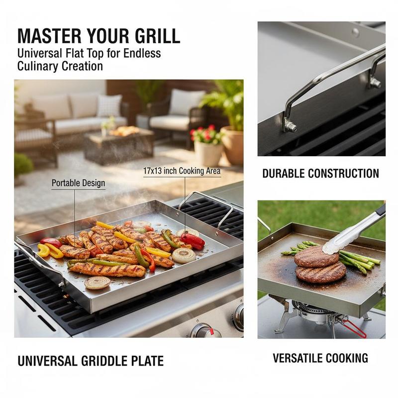 แผ่นเหล็กทรงสี่เหลี่ยมขนาด 17x - Camping Cooking Flat Top บทวิจารณ์และราคา