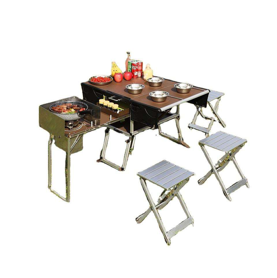 รถพ่วงพับได้สำหรับทำอาหารกลางแ - Camping Cooking Dining Set บทวิจารณ์และราคา