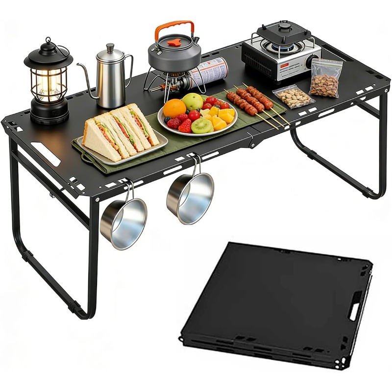 โต๊ะแคมป์ปิ้งแบบพับได้ ปรับระด - Camping Cooking Table บทวิจารณ์และราคา