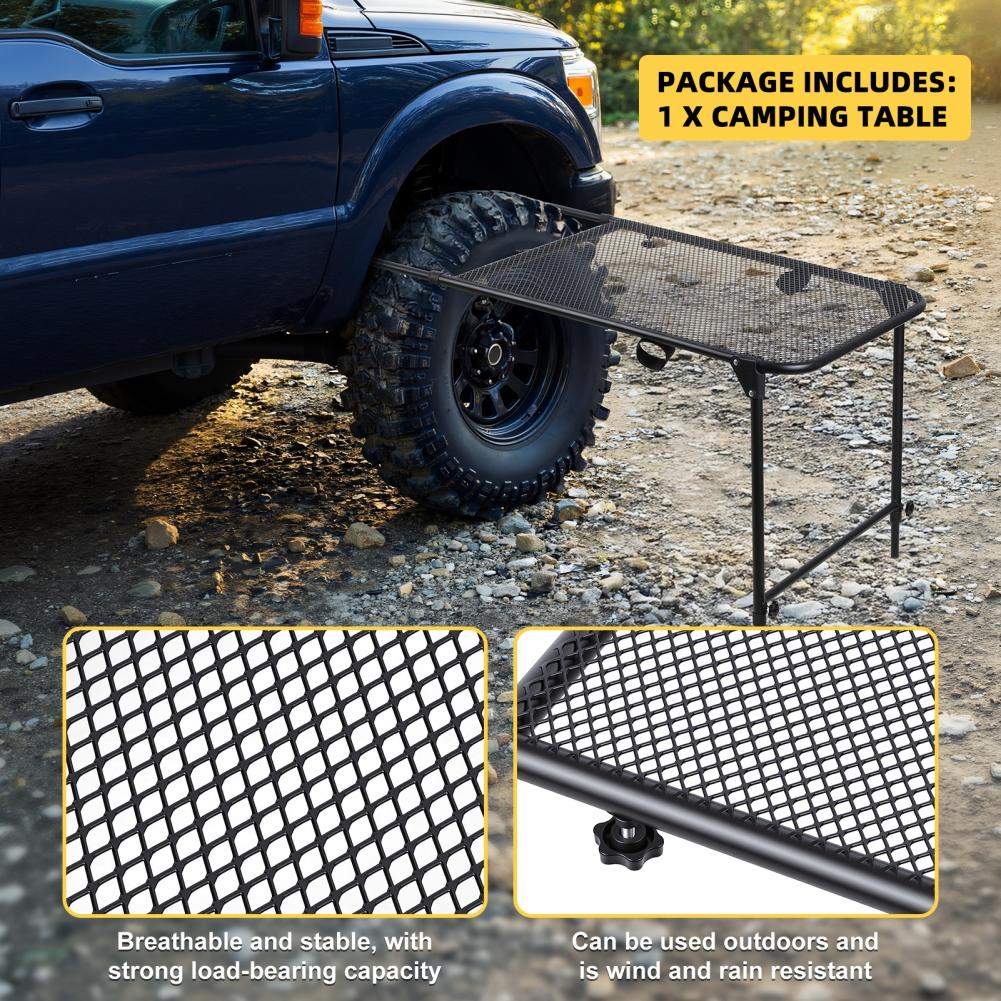 โต๊ะตั้งแคมป์แบบติดตั้งกับยางร - Camping Cooking Table บทวิจารณ์และราคา